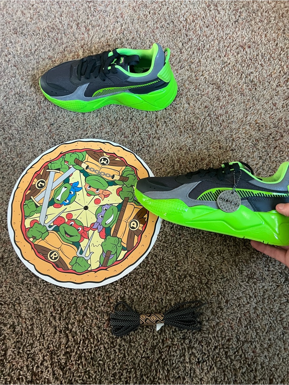 Kids Junior puma tennage mutant ninja (402294 01) size 6.5